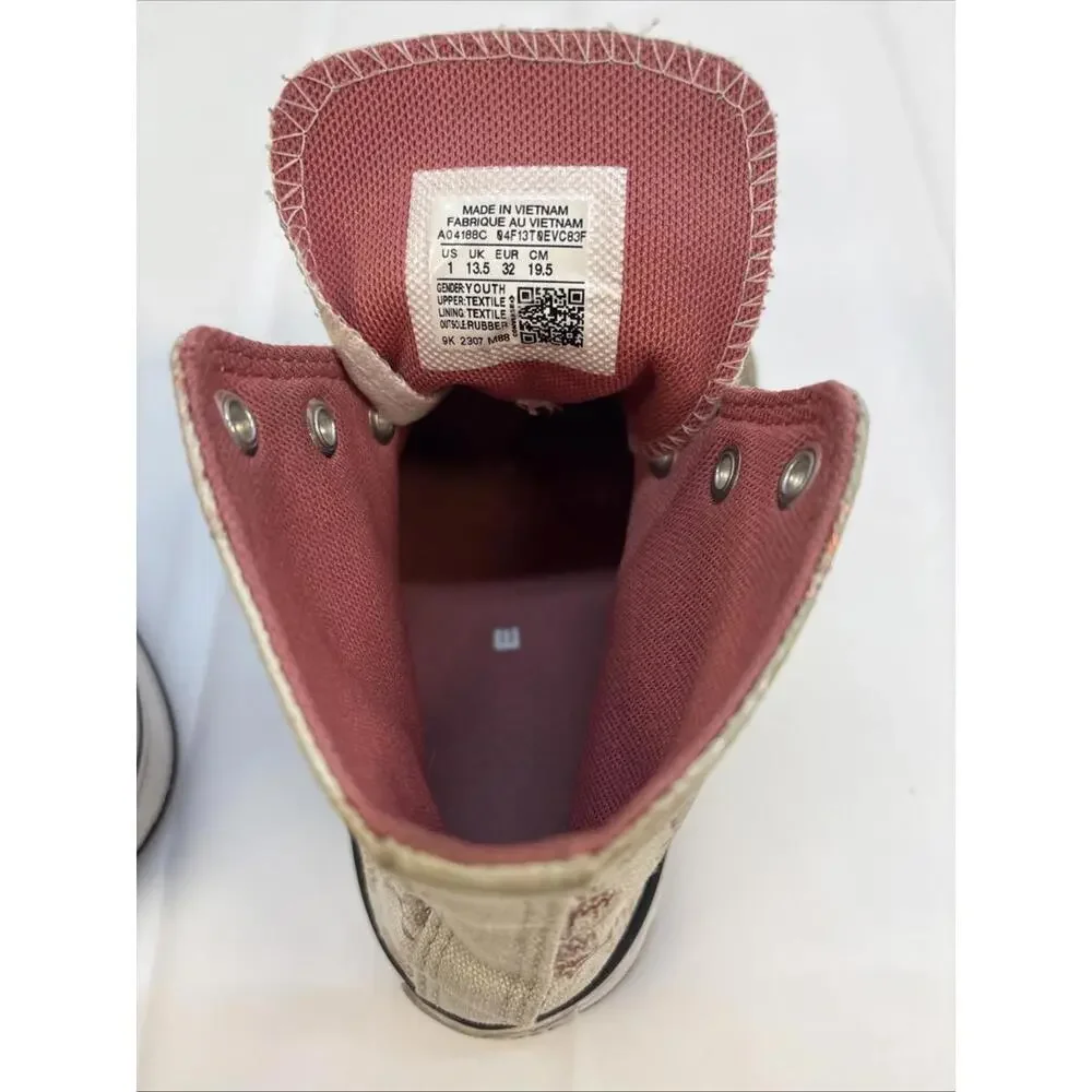 Converse Chuck Taylor All Star - Youth Size 1 - Metallic Butterfly